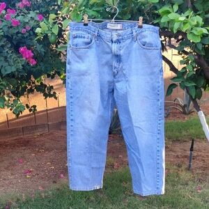 Levi's Light Blue 505 Regular Fit Jeans - Cropped From Original Length